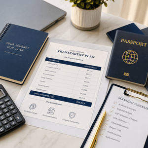 Transparent study abroad plan